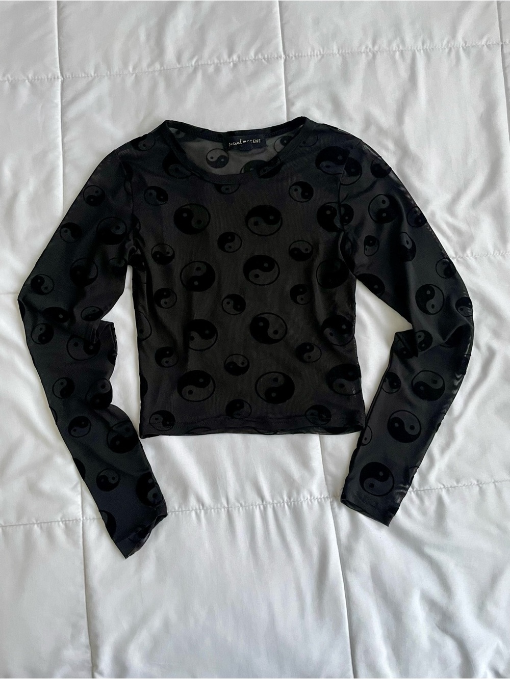 Mesh Yin Yang Top